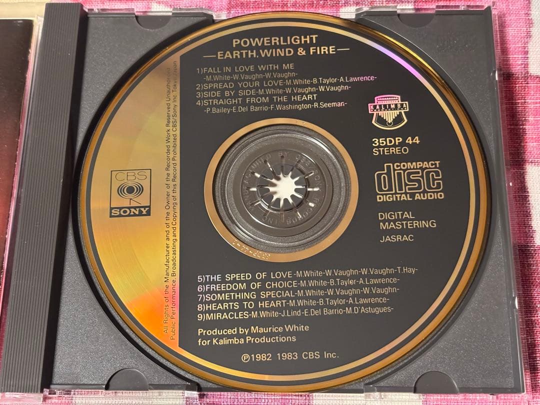 Earth, Wind & Fire Powerlight CD 金レーベル
