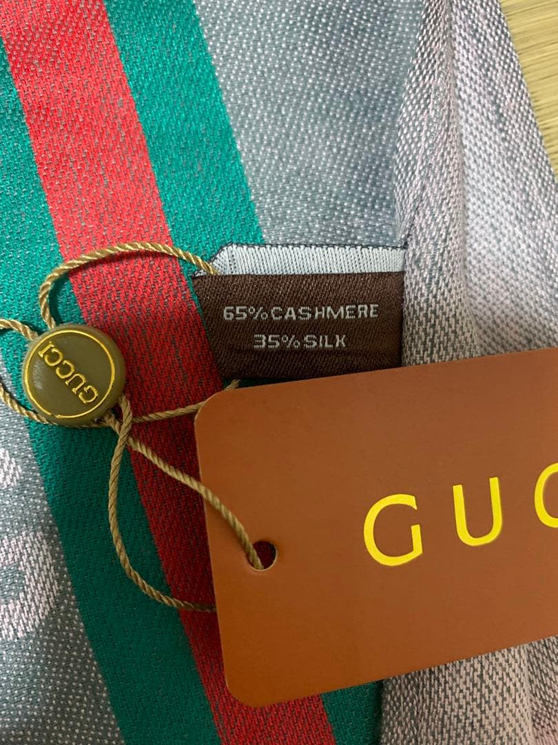 GUCCI GGパターン マフラー グレーNOVELTY