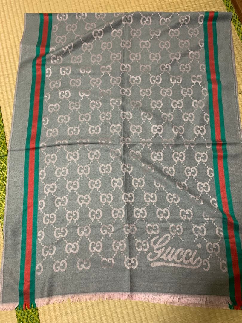 GUCCI GGパターン マフラー グレーNOVELTY