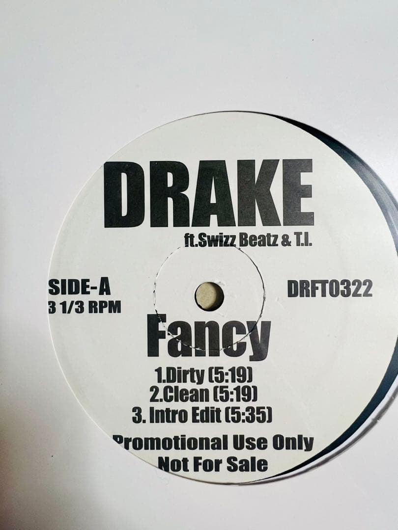 DRAKE - Fancy 12インチ　レコード