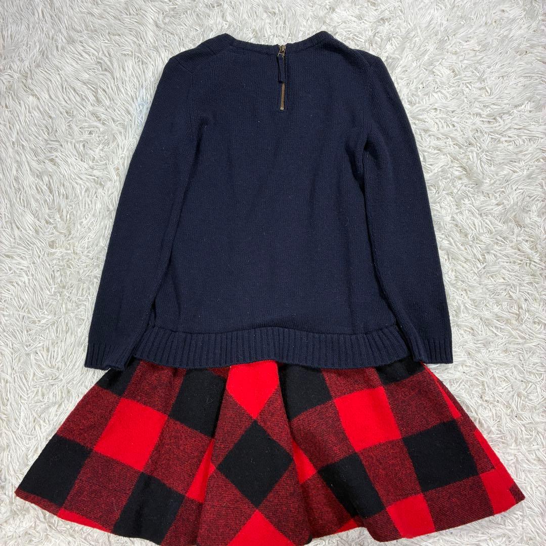 Y*u様 美品✨バーバリー ブルーレーベルニット ウールドッキング ワンピース