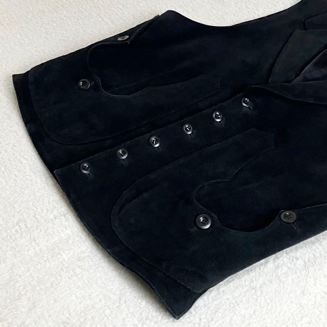 Paul Smith ポールスミス カウレザー　スエードベスト 牛革 L 黒