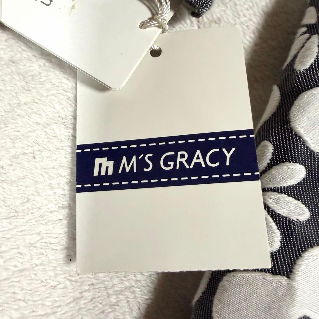 未使用★ M'S GRACY エムズグレイシー 花柄 コート　リボン　40