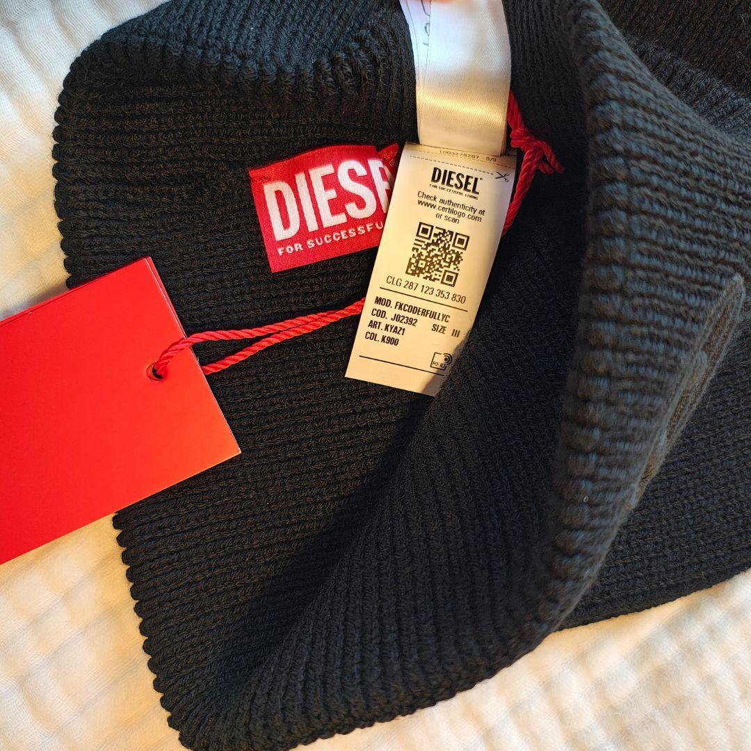 本日限定価格★DIESEL ブラック ニット帽 ビーニー 新品未使用