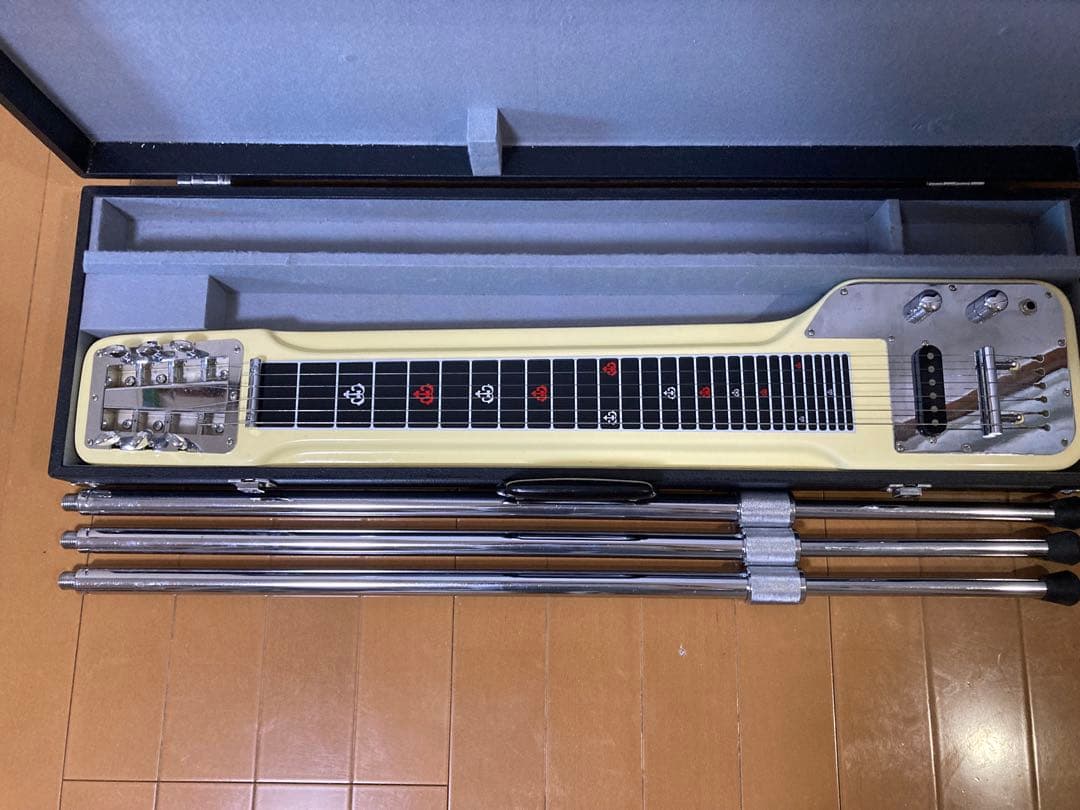 「美品」Guyatone グヤ6弦スチールギター　スタンド、ケース付