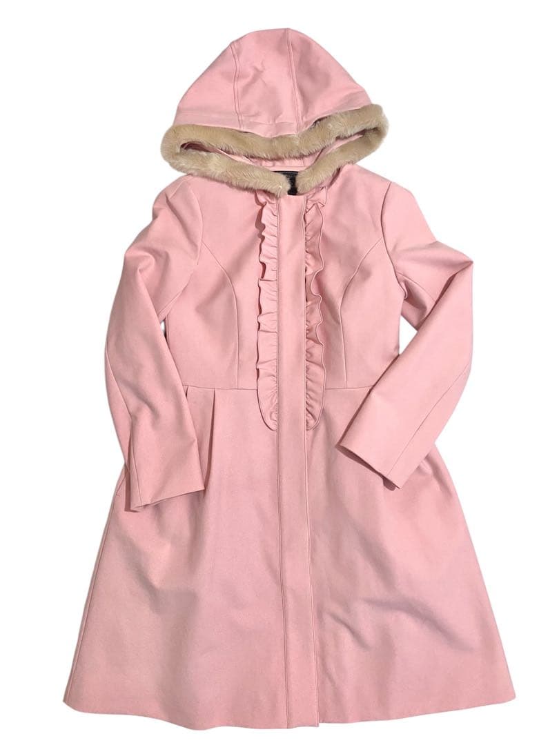 TOCCA/０サイズ/フリル・ライナー付きコート/超美品→１度のみ使用