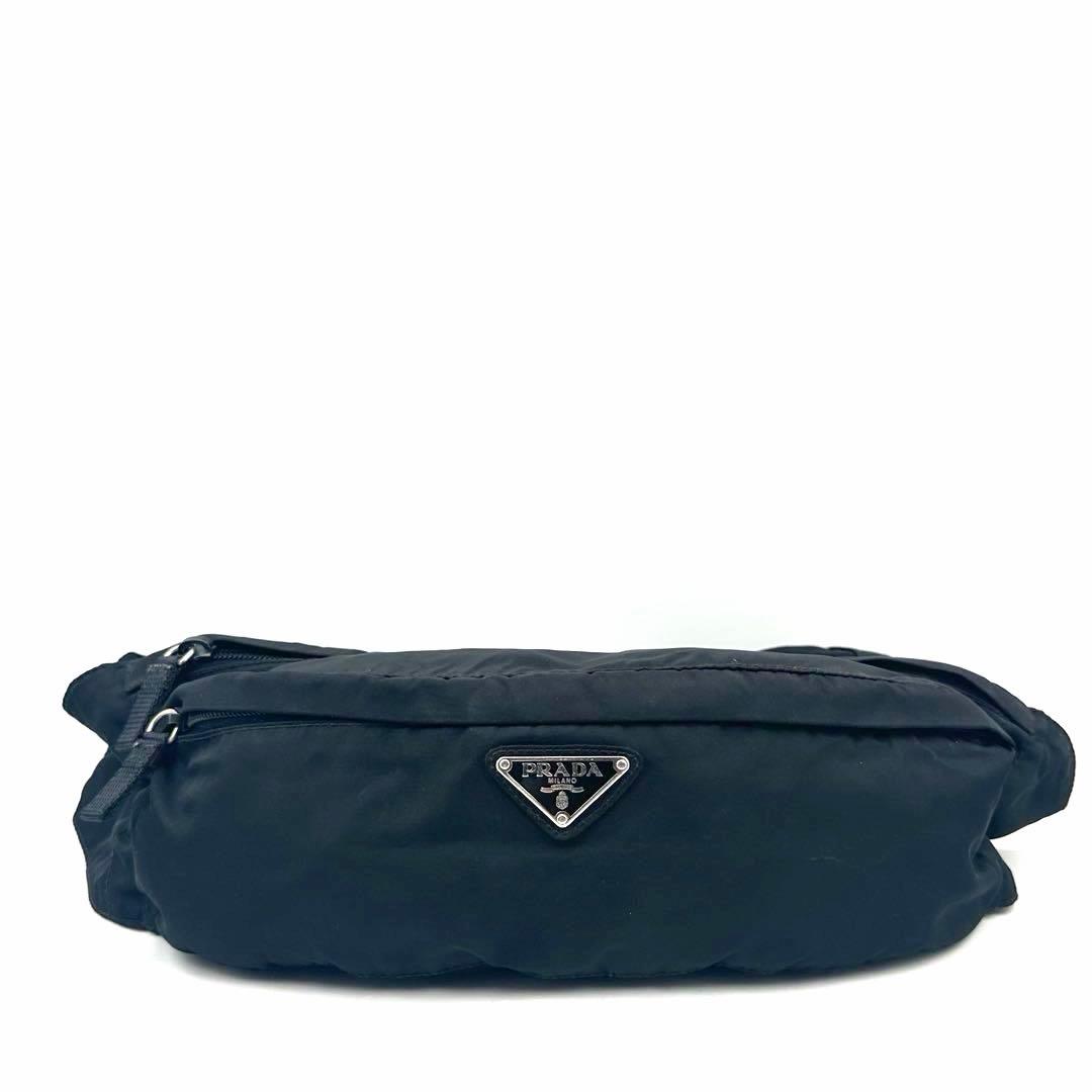 《美品》PRADA 三角ロゴ ナイロンクロスボディ ボディバッグ ウエストポーチ