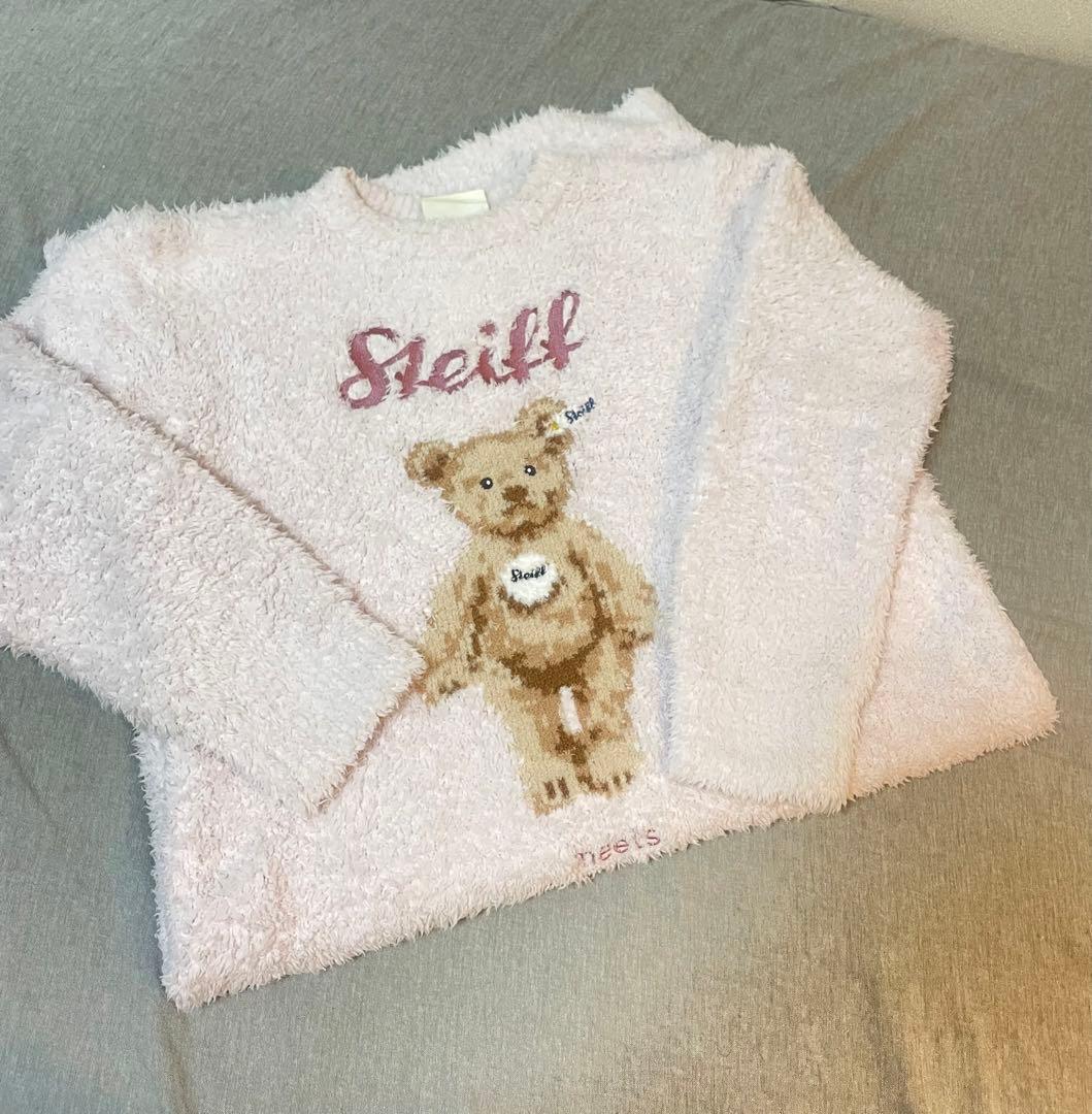 完売品 ジェラートピケ×Steiff コラボ テディベア ルームウェア ピンク