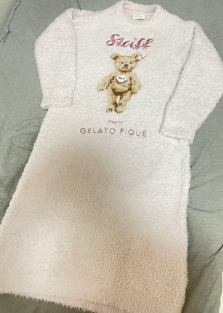 完売品 ジェラートピケ×Steiff コラボ テディベア ルームウェア ピンク