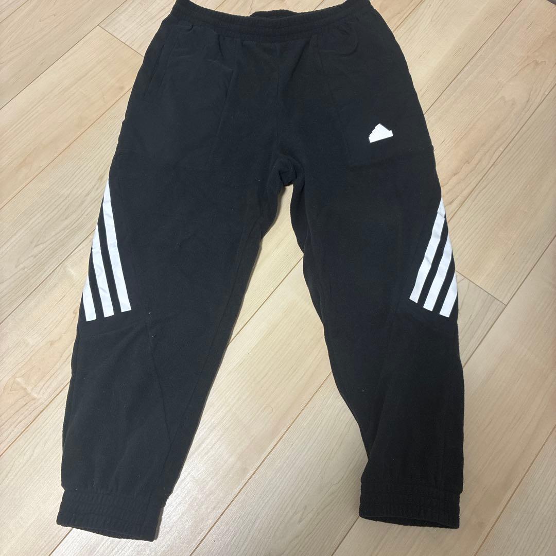 adidas ブラック フルジップパーカー ジョガーパンツ セットアディダス
