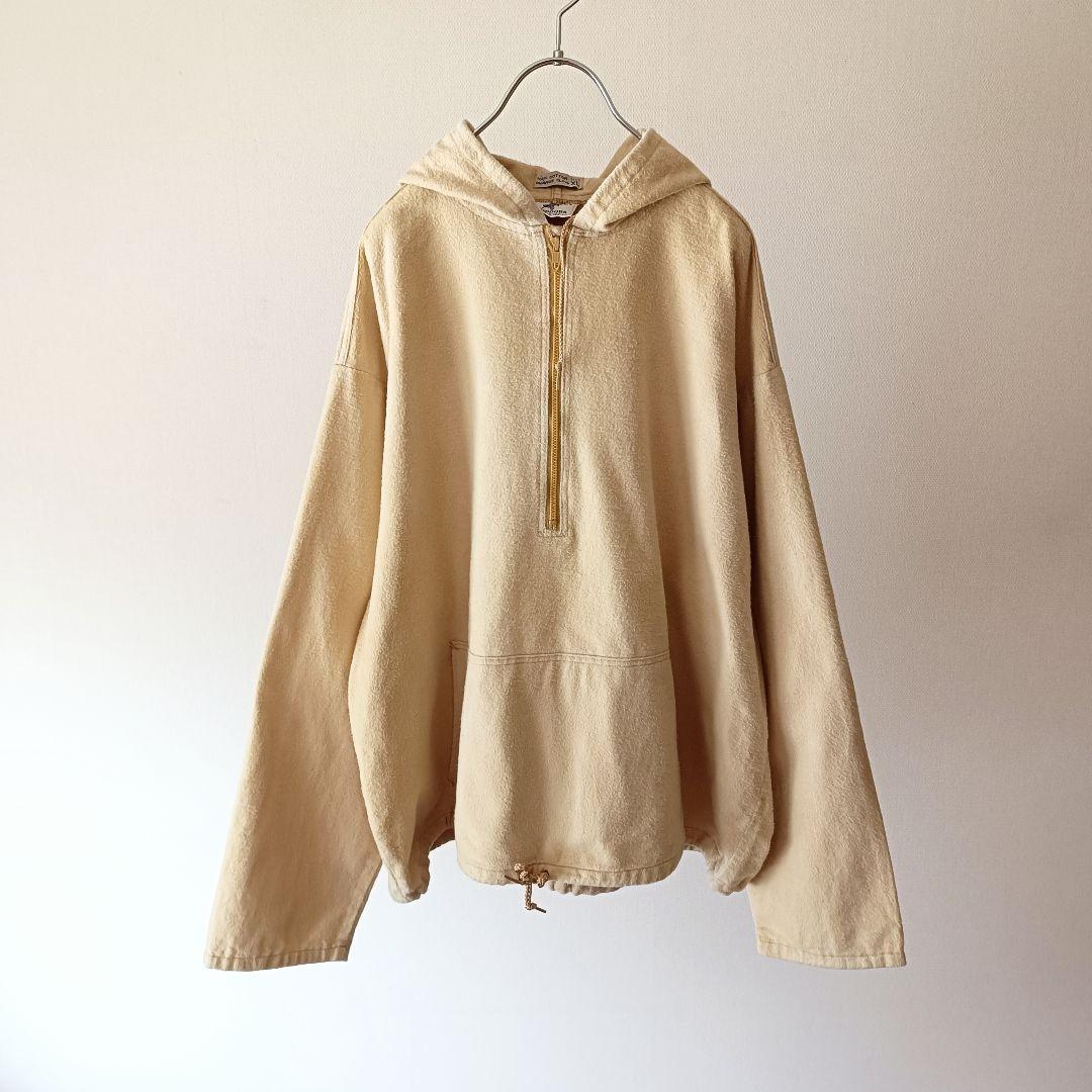 80s USA製 Prentiss シャモアクロス ハーフジップパーカー