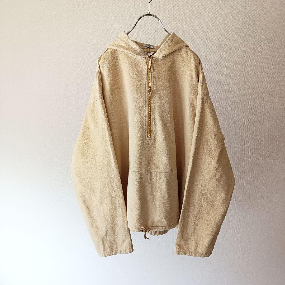 80s USA製 Prentiss シャモアクロス ハーフジップパーカー