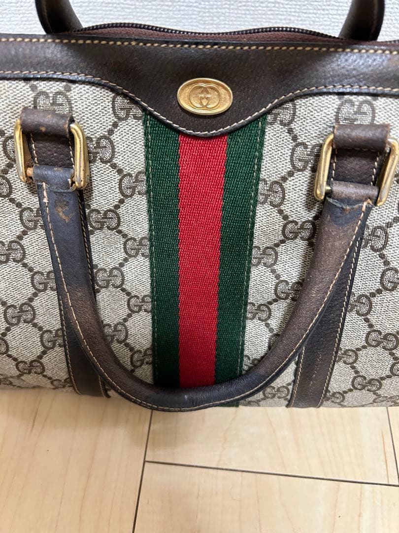 Gucci GGオールドグッチ キャンバス ミニボストンバッグ