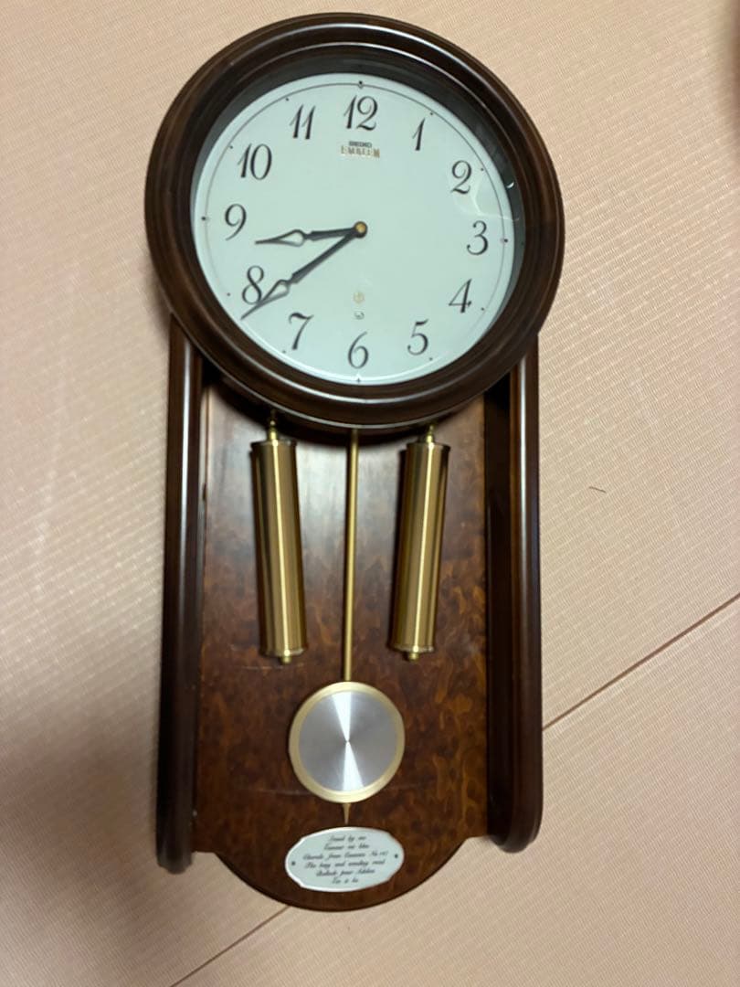 SEIKO EMBLEM エンブレム　 オルゴール　壁掛け時計　稼働中　精工舎