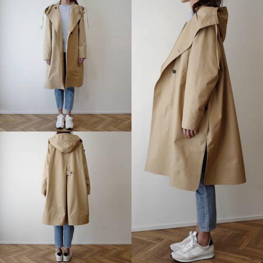 Gypsohila 名品 トレンチコート フード付き 完売品 ベージュ ポンチョ