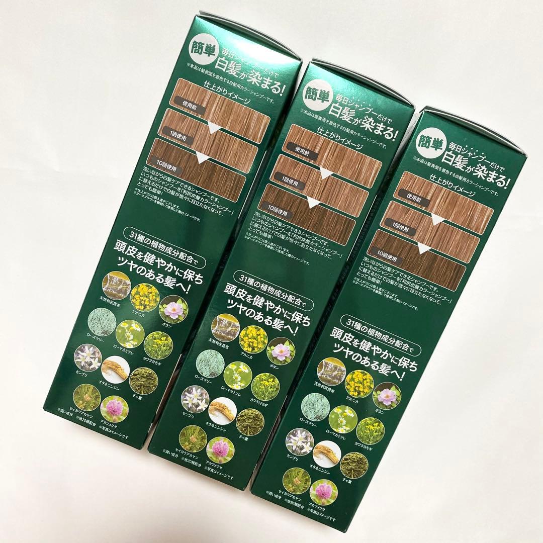 利尻昆布 カラーシャンプー ダークブラウン 180g 3本セット
