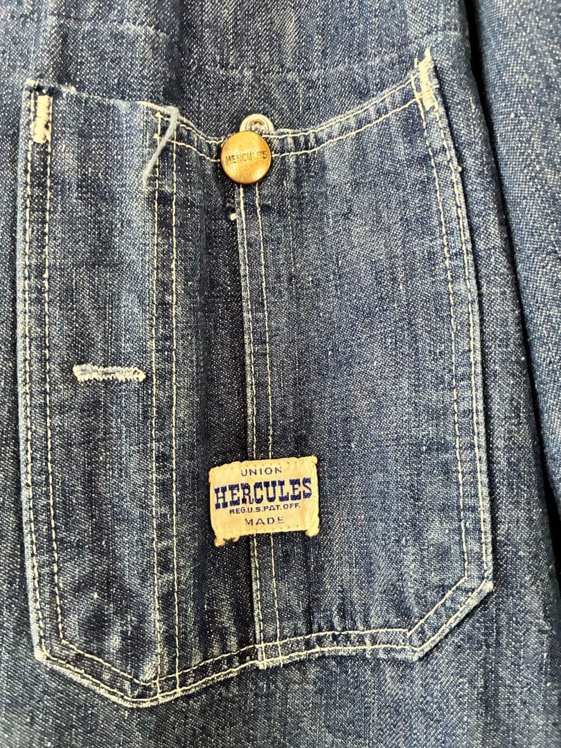 50s HERCLES ヘラクレス デニムカバーオール　極上　濃紺