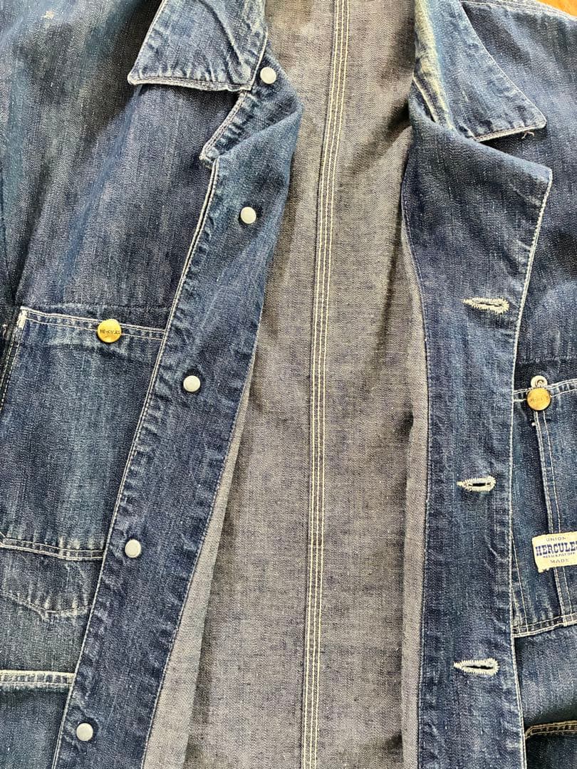 50s HERCLES ヘラクレス デニムカバーオール　極上　濃紺