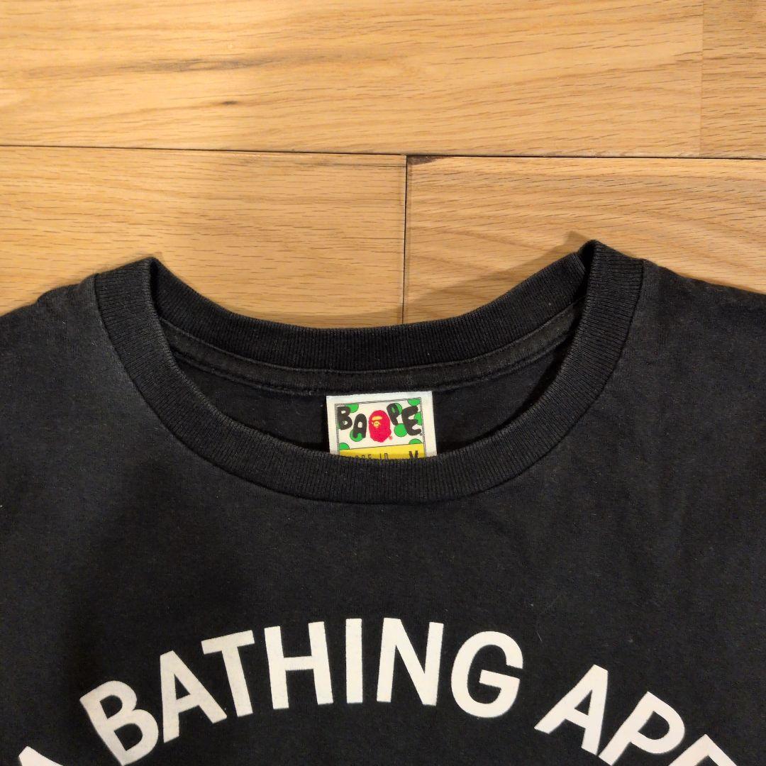 A BATHING APE x STUSSY Tシャツ M ブラック