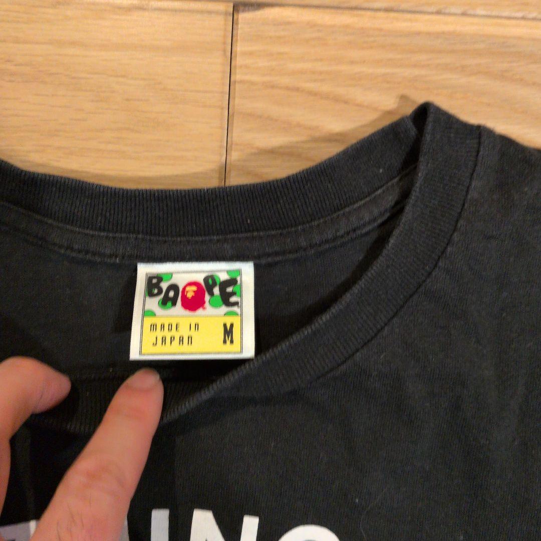 A BATHING APE x STUSSY Tシャツ M ブラック