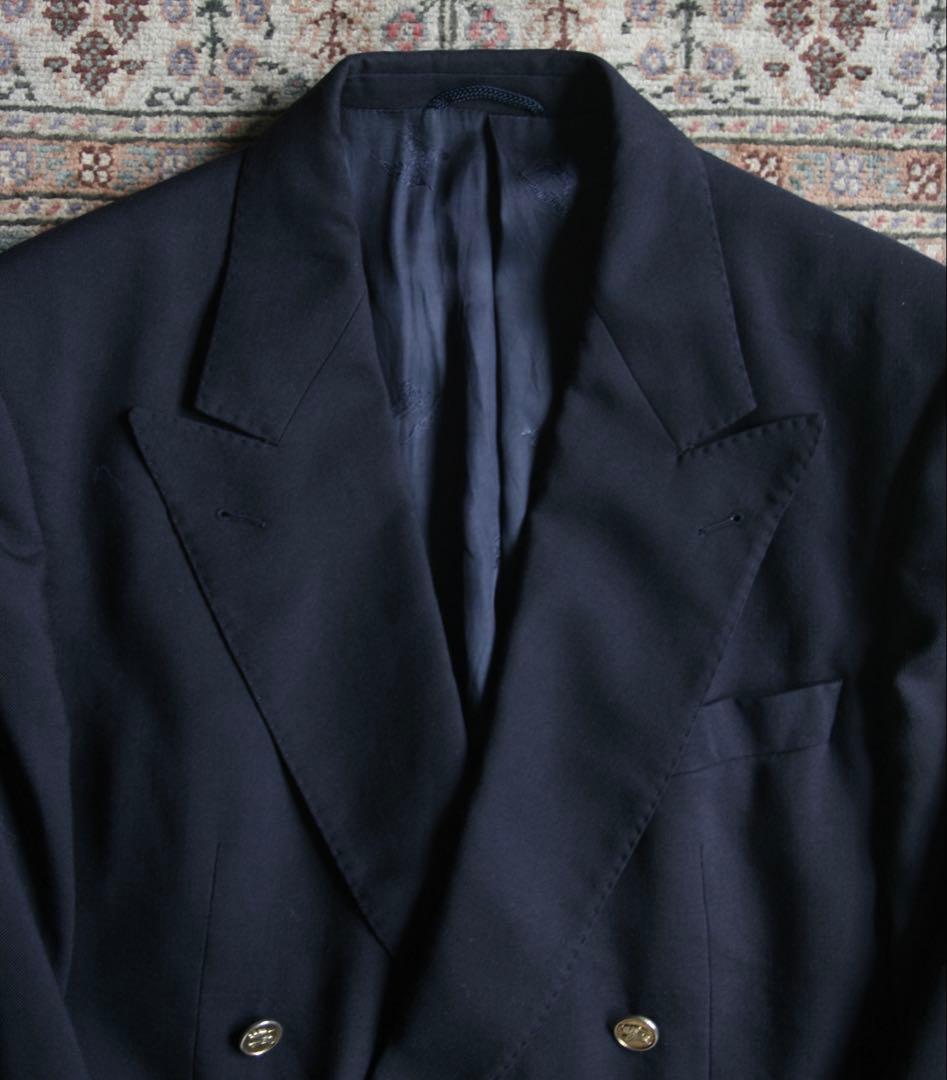 70s Burberry's バーバリー　ダブル紺ブレ　金ボタン　ドイツ製