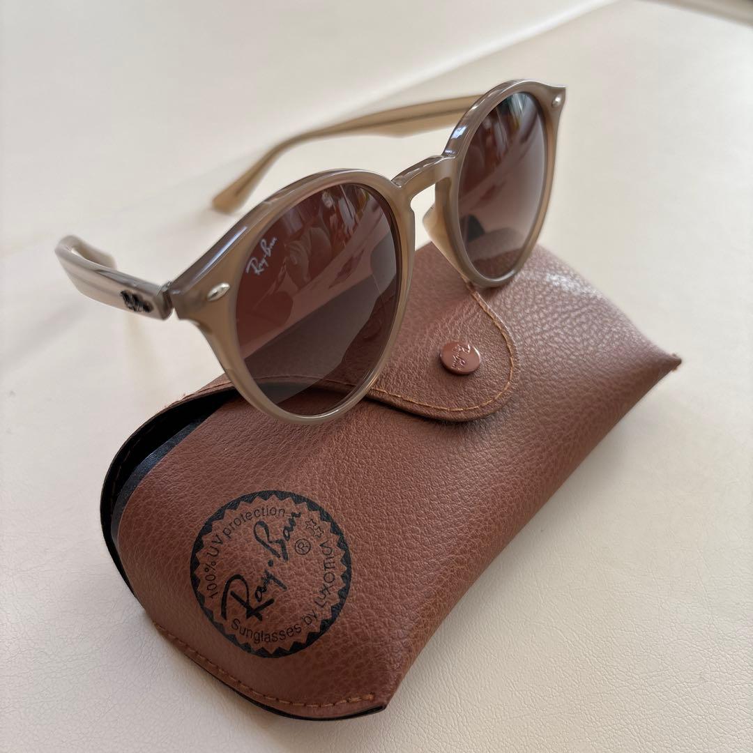 Ray-Ban ラウンド型サングラス ブラウン