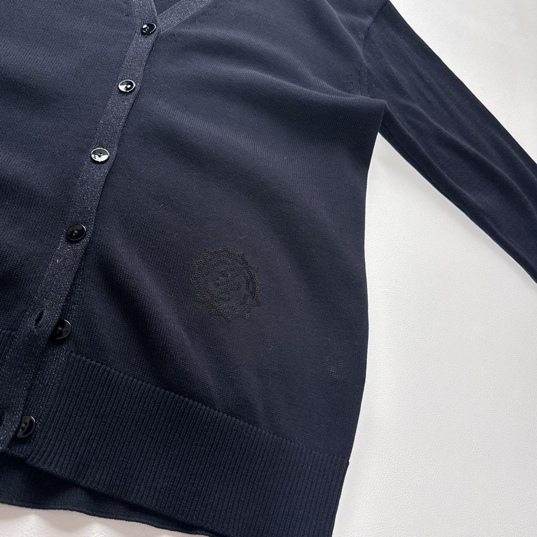 極美品 自由区 25SS カタログ掲載 洗える エンブレムニット カーディガン