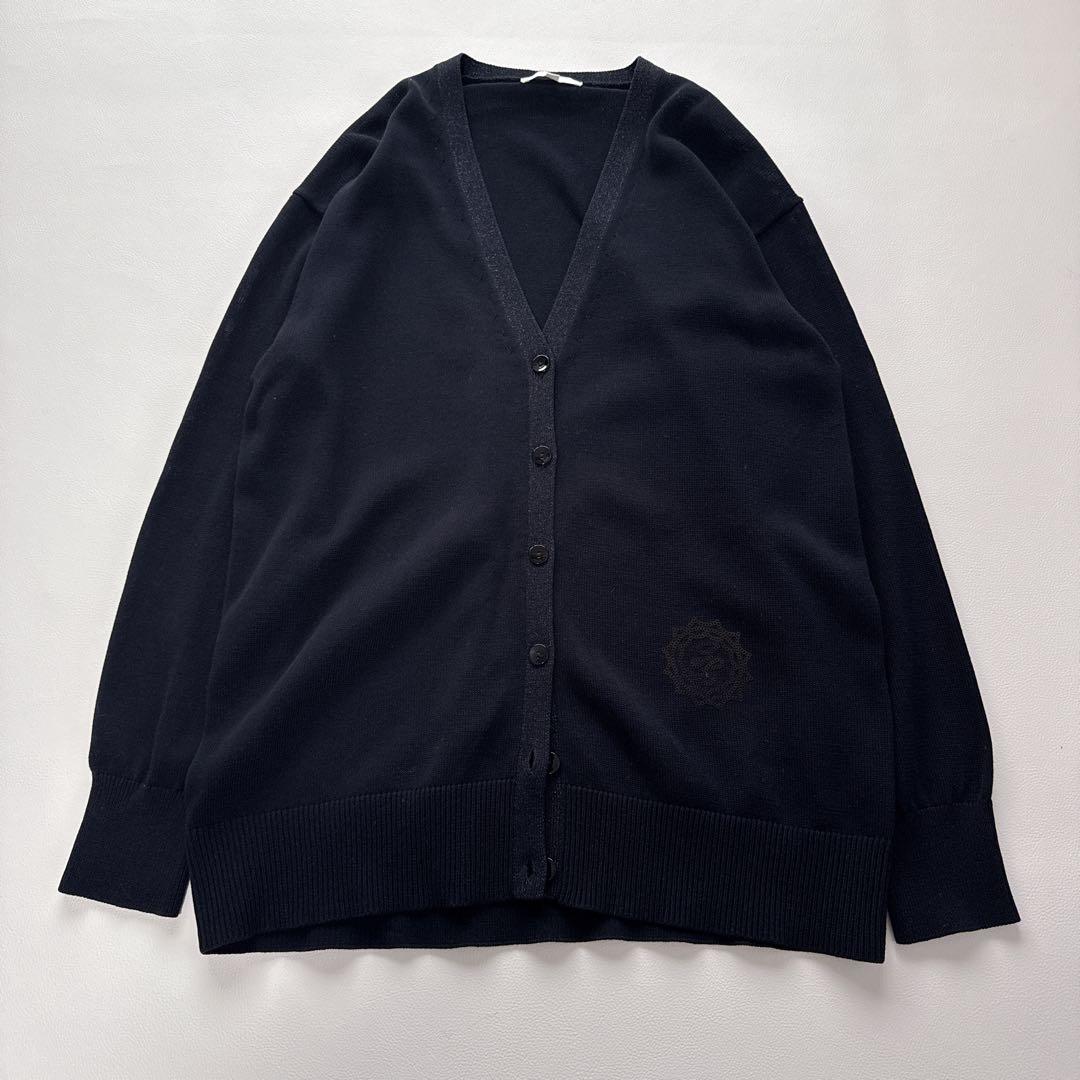極美品 自由区 25SS カタログ掲載 洗える エンブレムニット カーディガン