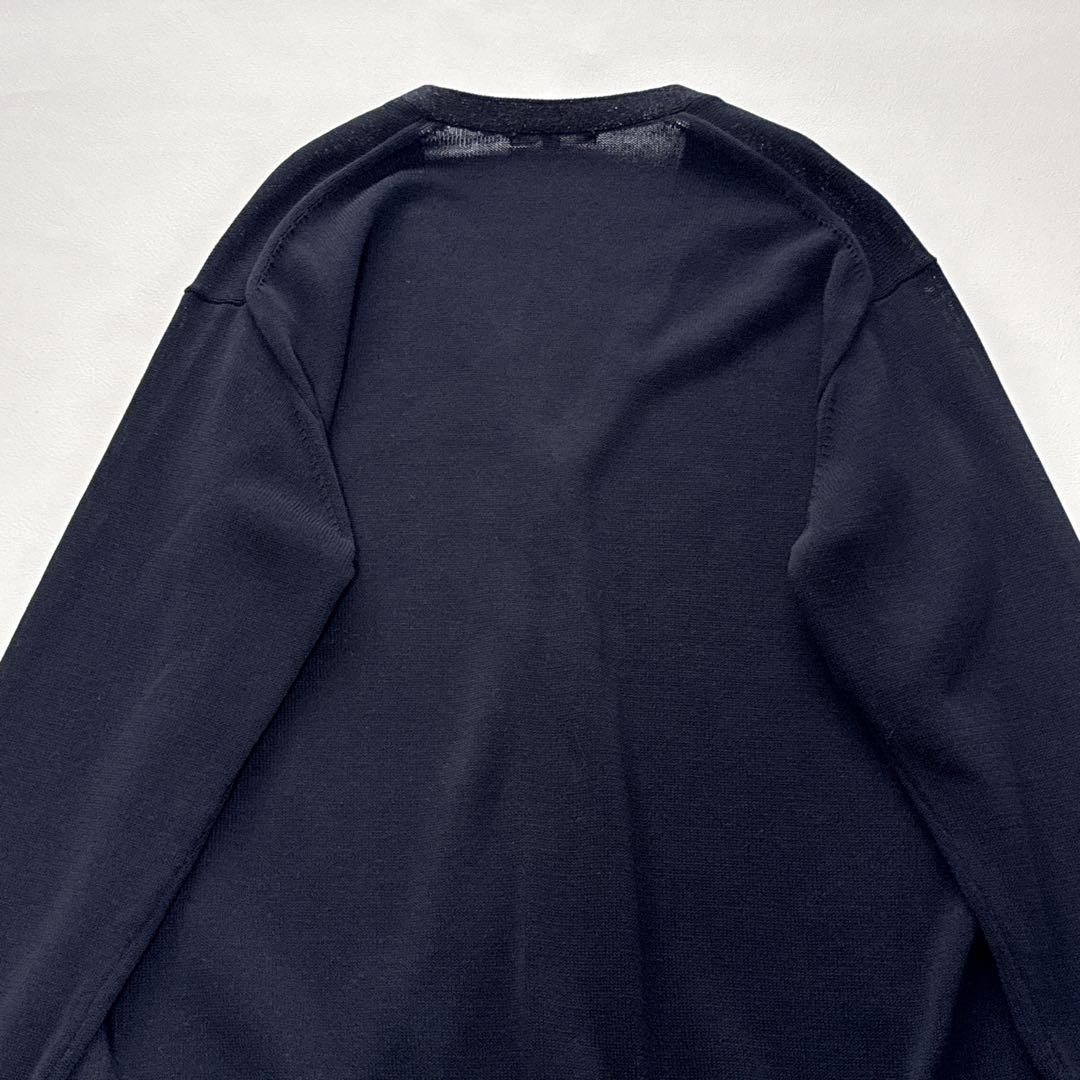 極美品 自由区 25SS カタログ掲載 洗える エンブレムニット カーディガン