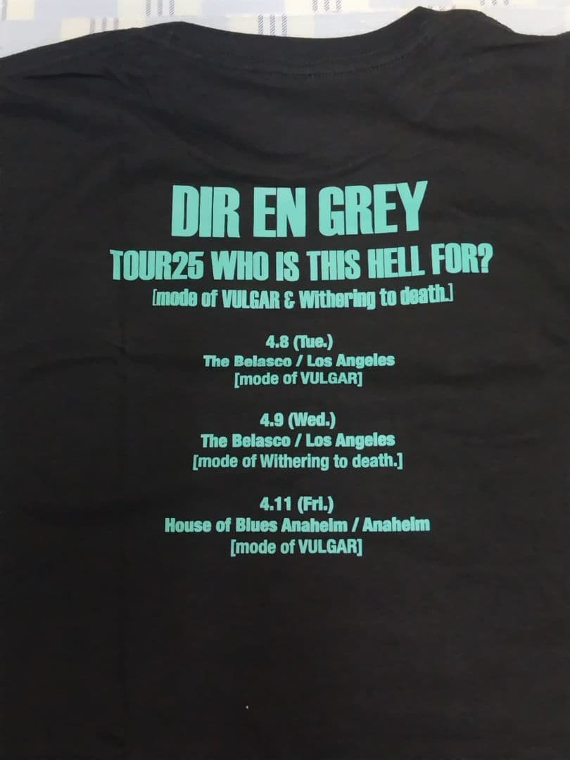 DIR EN GREY 2025 アメリカ限定 ツアーTシャツ 新品 XL