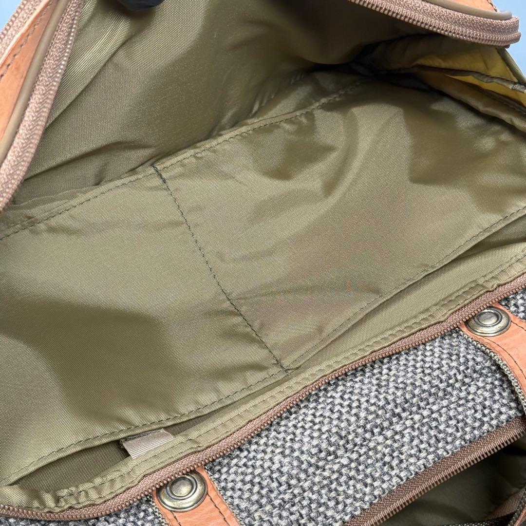 ②USA製 Vtg ハートマン ウォルナット ツイードヌメ革 ボストンバッグ