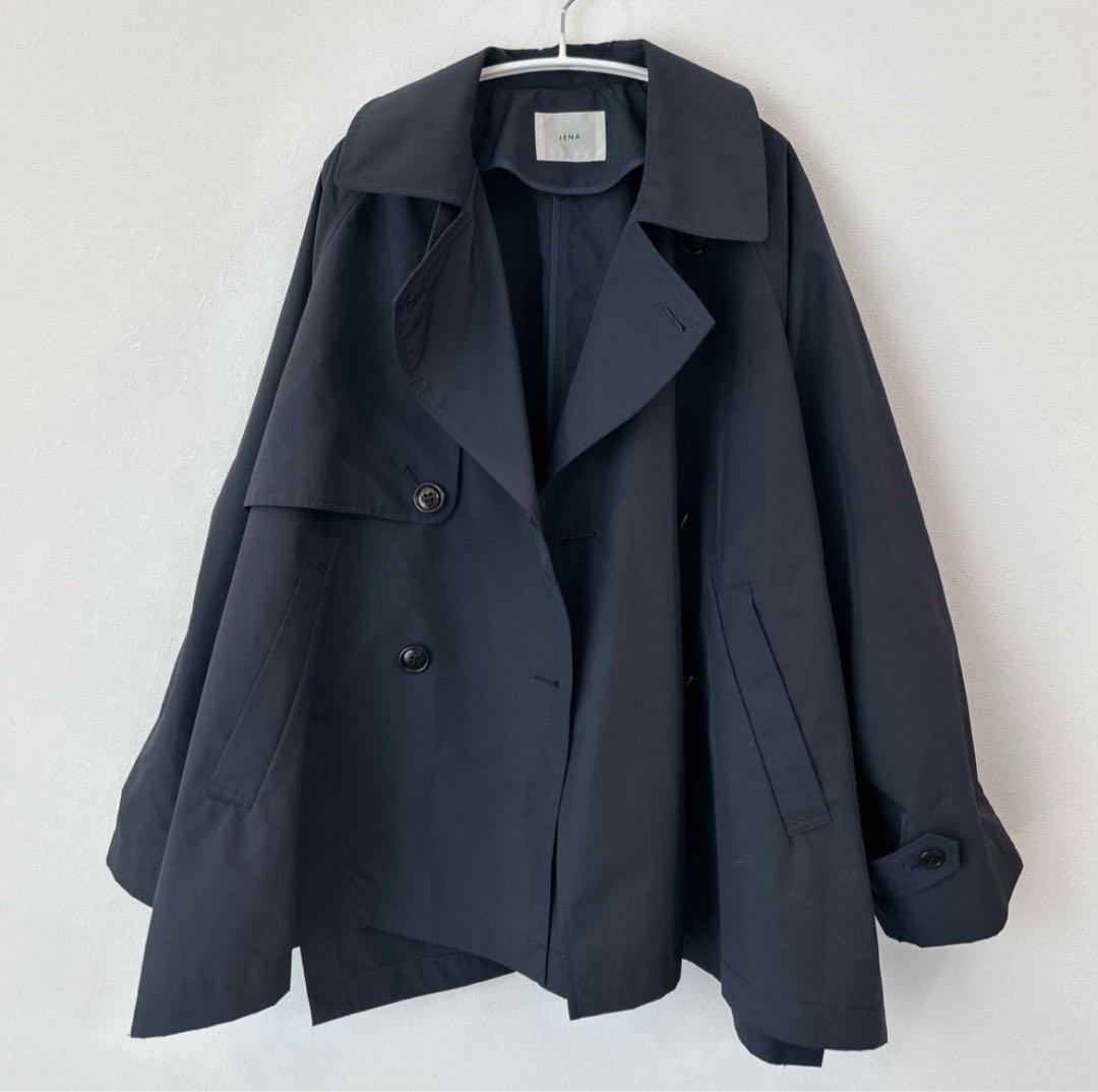 PE/ポプリンオーバーショートコート　IENA 38size 2024SS