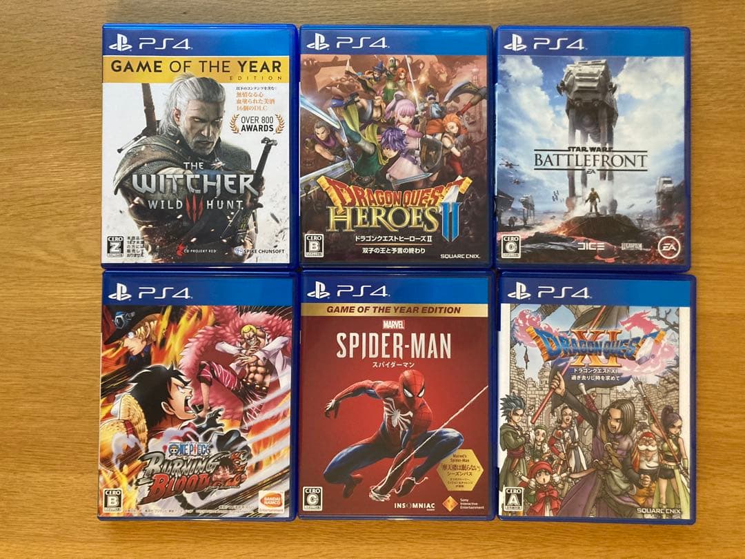 PS4 本体(ブラック)　ソフト6本