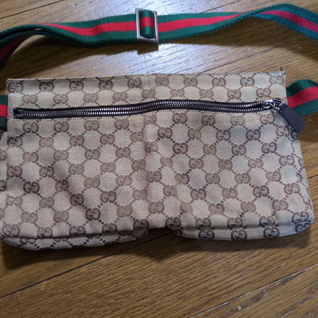 ◆GUCCI　GGパターン　ボディバッグ　ウエストポーチ　希少◆