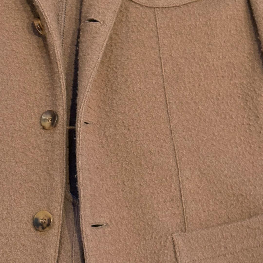 LARDINI ウール カセンティーノ キャメル ジャケット ブートニエール