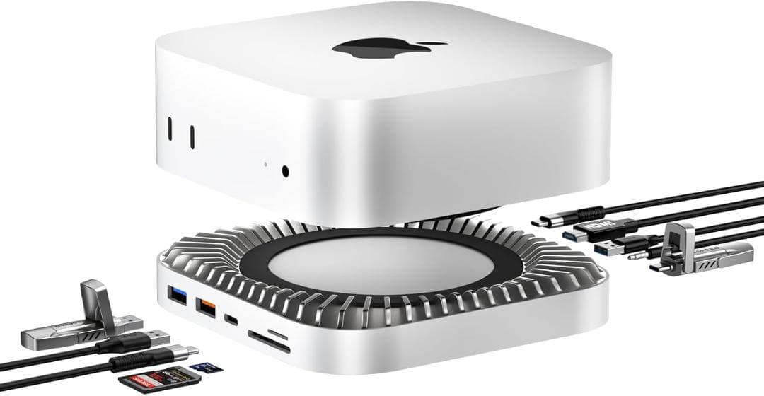 【開封・美品】RayCue Mac Mini M4 対応ハブ 10-in-1
