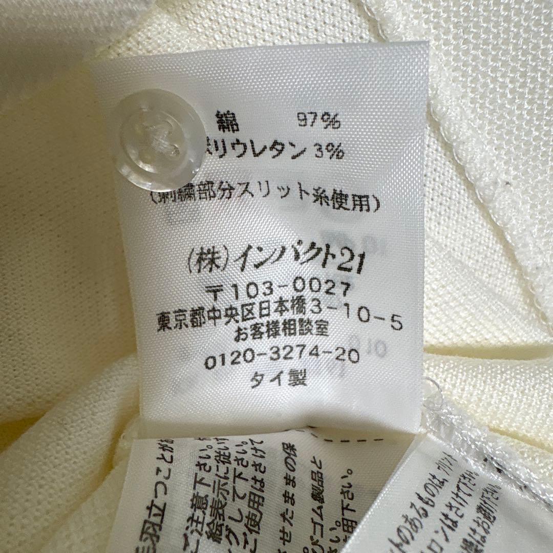 希少　未使用品　ラルフローレンポロシャツ　白　ビーズ刺繍ロゴ　半袖　Mサイズ