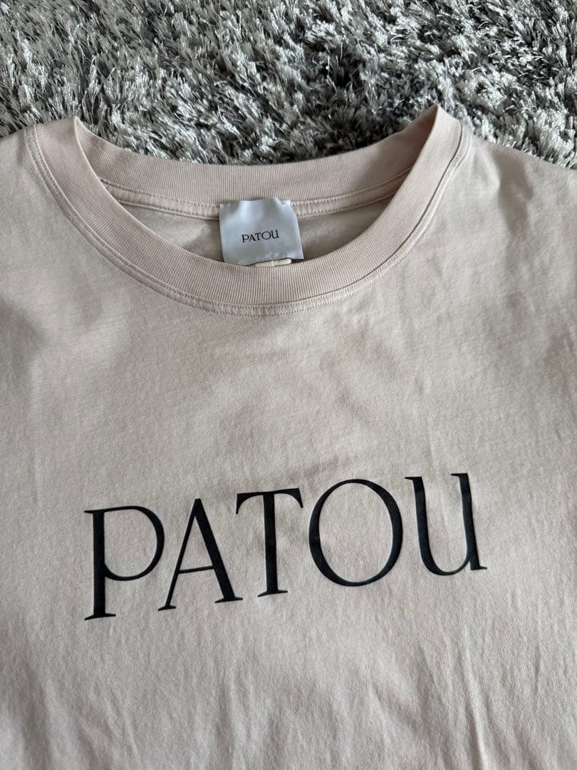 PATOU ロゴ　Tシャツ　半袖　ベージュ　S