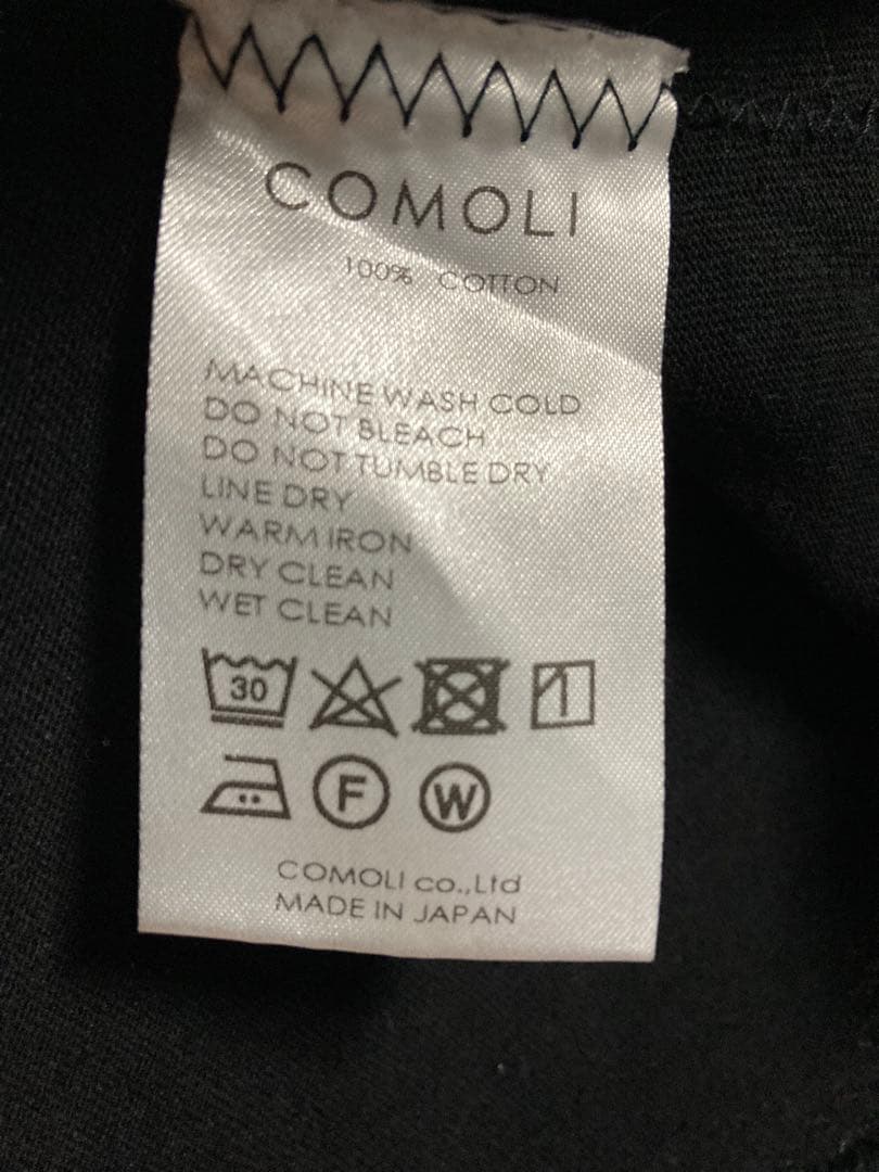 COMOLI 24SSコットンジャージノースリーブTシャツ