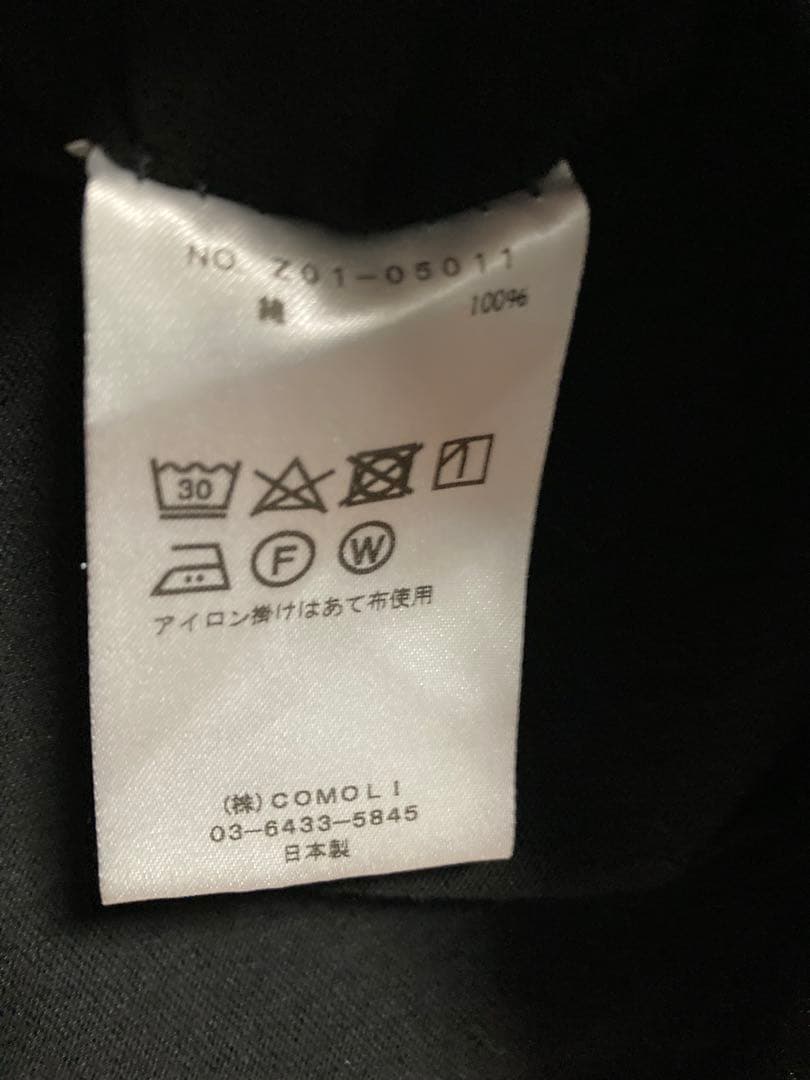 COMOLI 24SSコットンジャージノースリーブTシャツ