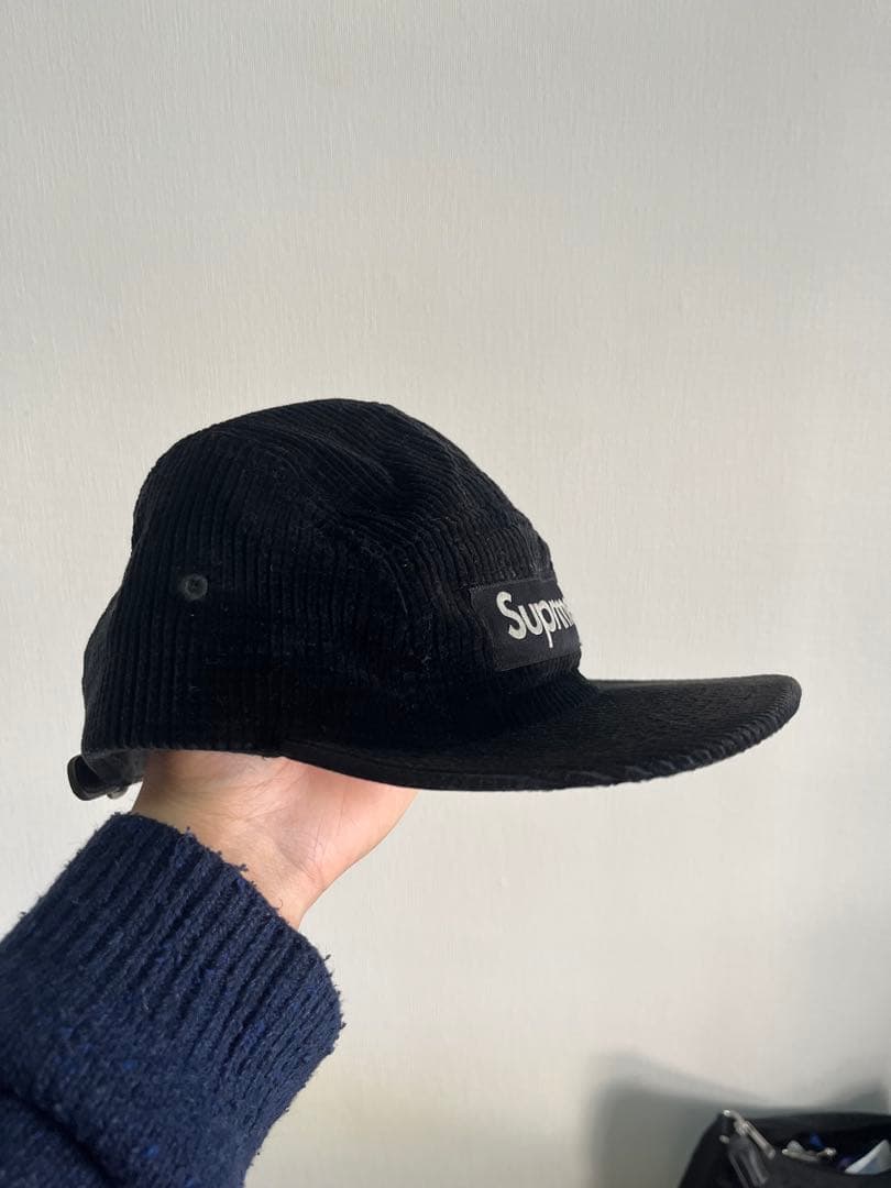 本日中のみ大セール！！ Supreme 黒 コーデュロイキャップ　 usa