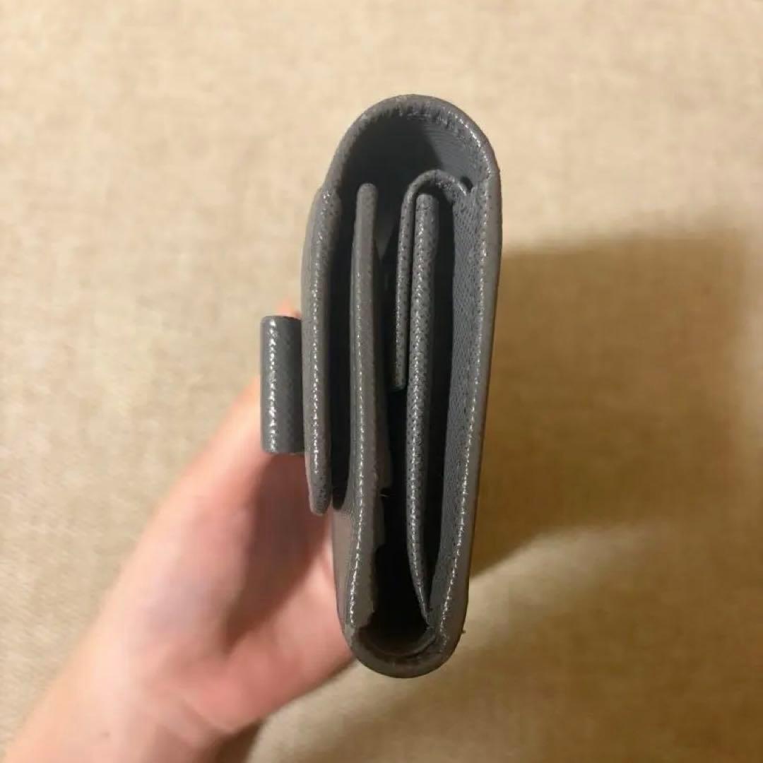 外箱/保証書付き PRADA ミニ財布 サフィアーノレザー リボン