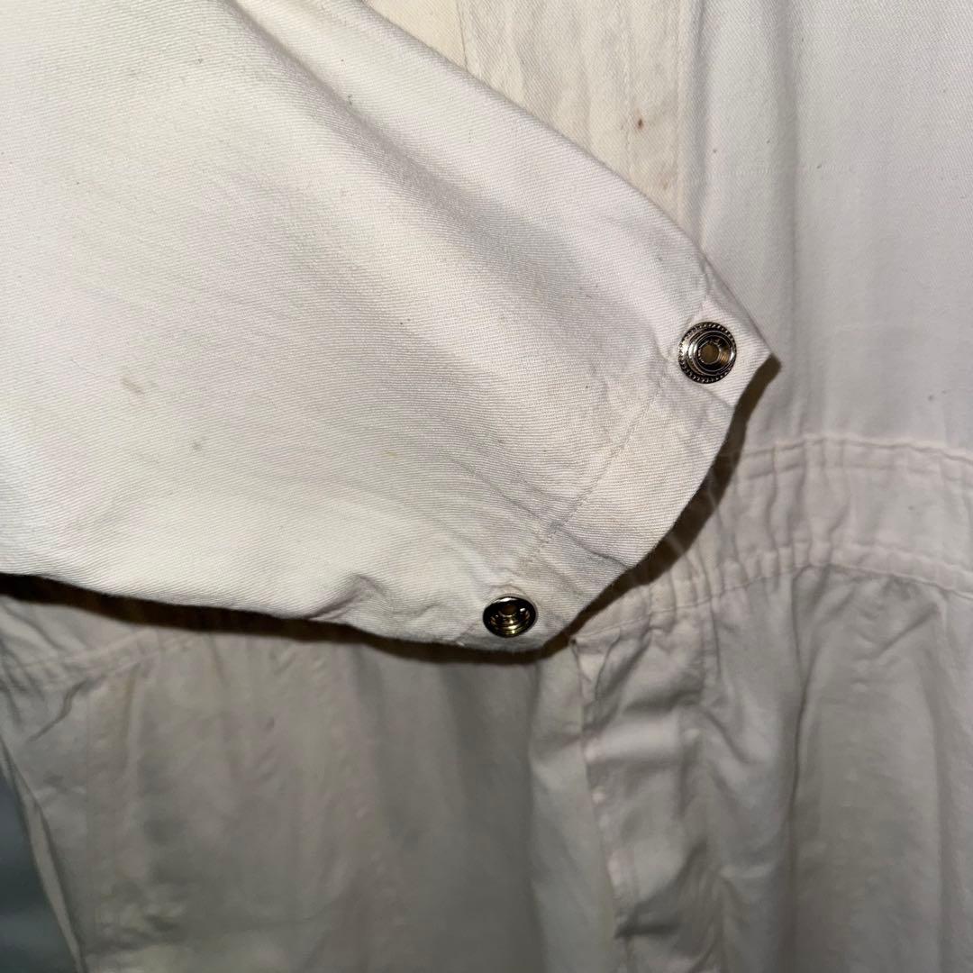 ヤンマー つなぎ サイズL デッドストック レトロ レア 貴重　白　生成り　農協