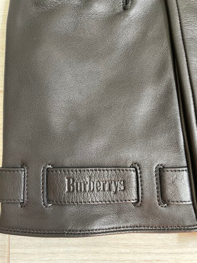 即日発送 † BURBERRY バーバリー グローブ レザー手袋 紳士手袋 †