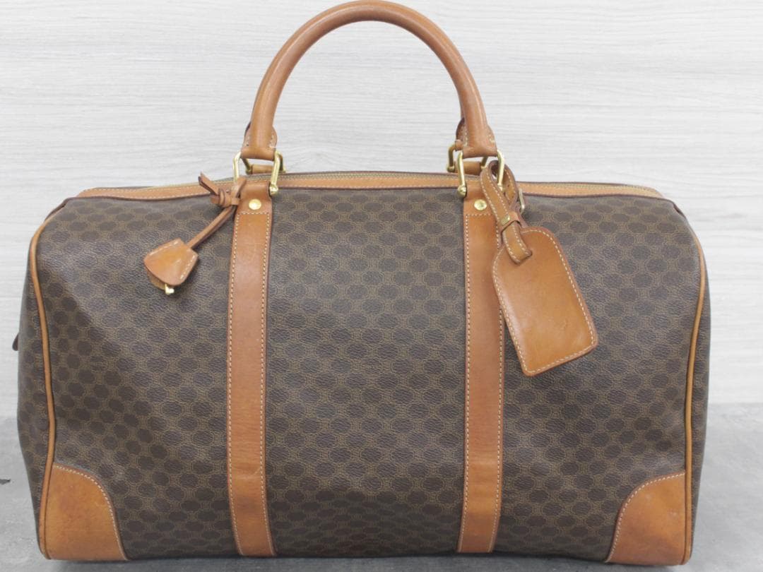 ■CELINE/セリーヌ マカダム ボストンバッグ キャリーバッグ 45