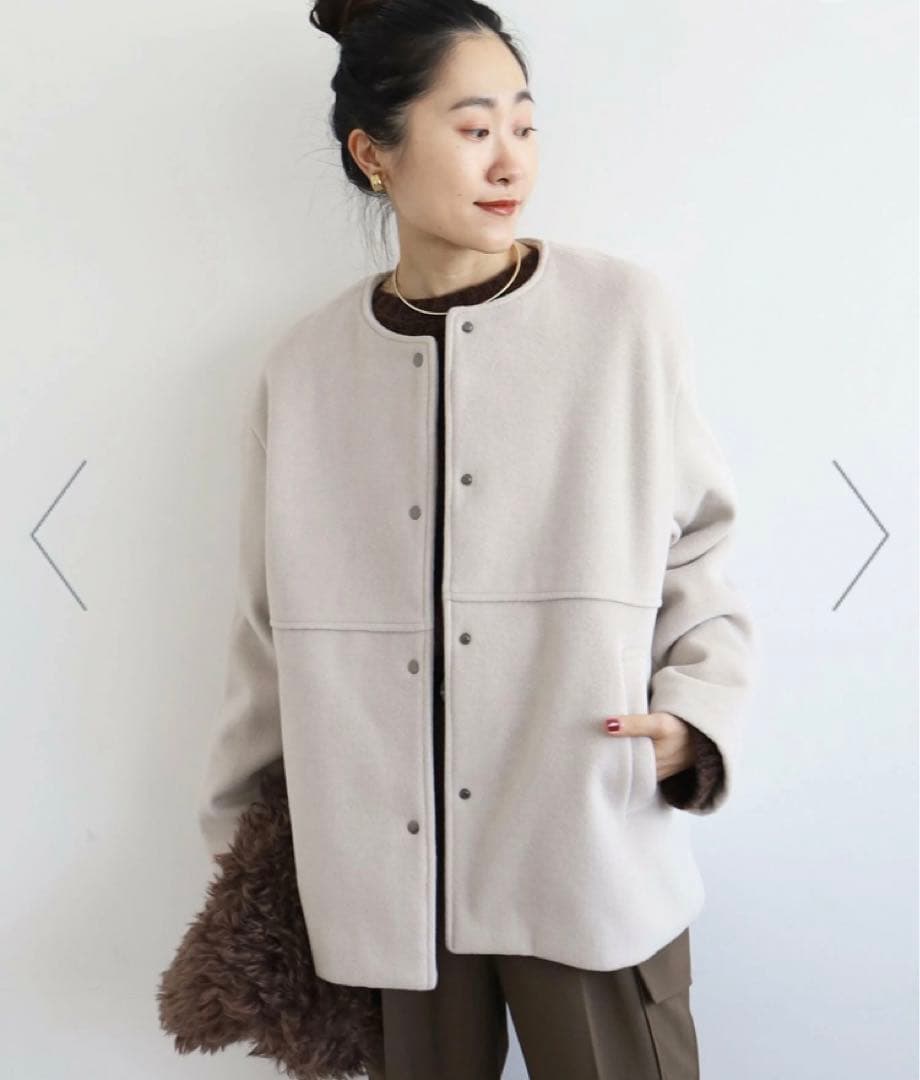 【新品】ノーカラーコート