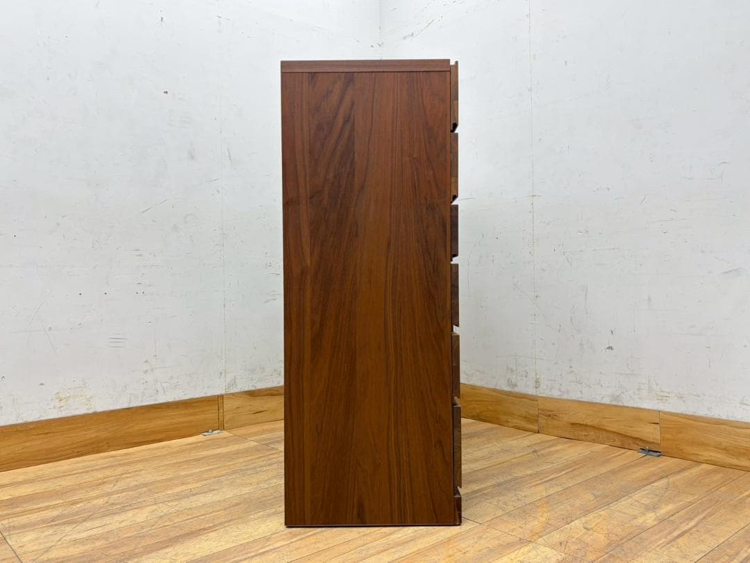 T7976☆展示品☆高野木工☆レッチェ☆LECCE☆ウォールナット☆6段チェスト