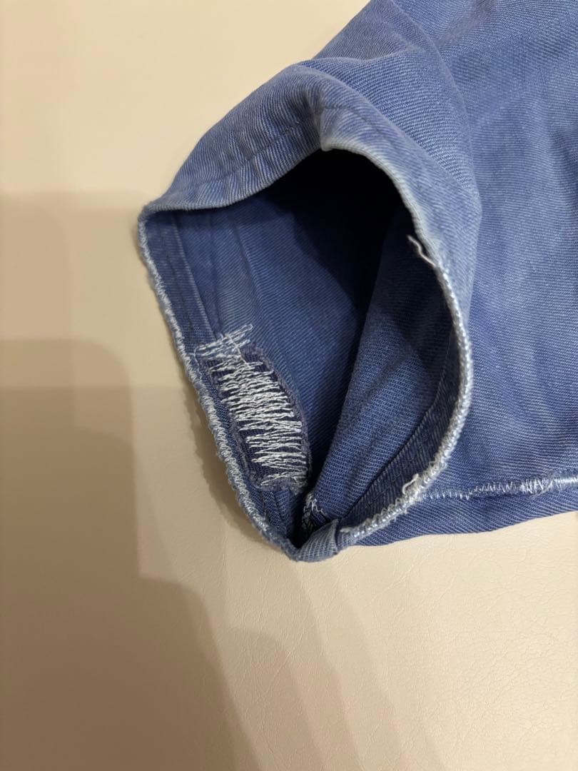 ヴィンテージ デニムカバーオール スヌーピー 手縫い刺繍