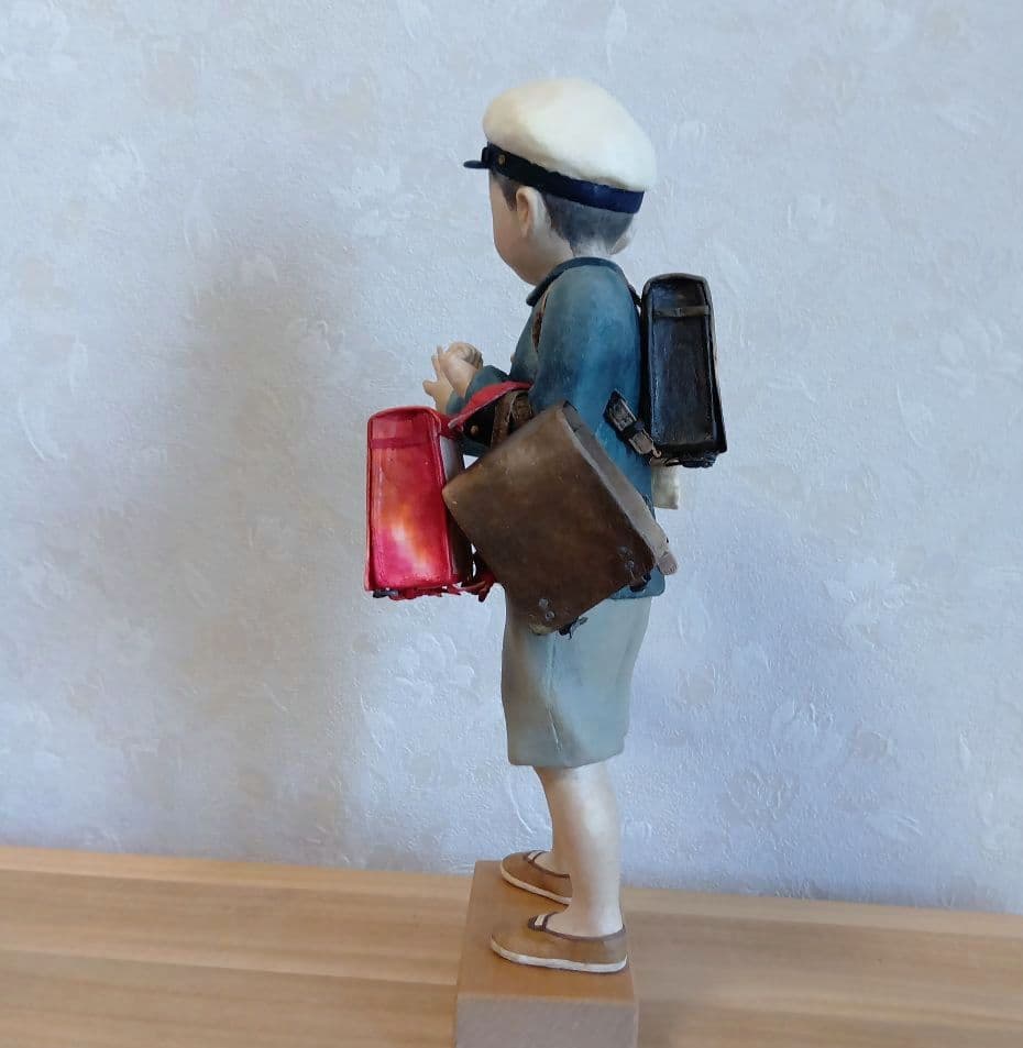 人形「帰り道」伝統工芸 人形　和紙貼り