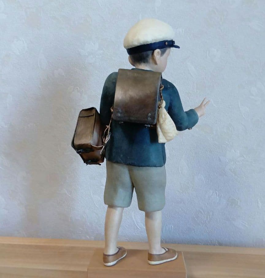 人形「帰り道」伝統工芸 人形　和紙貼り